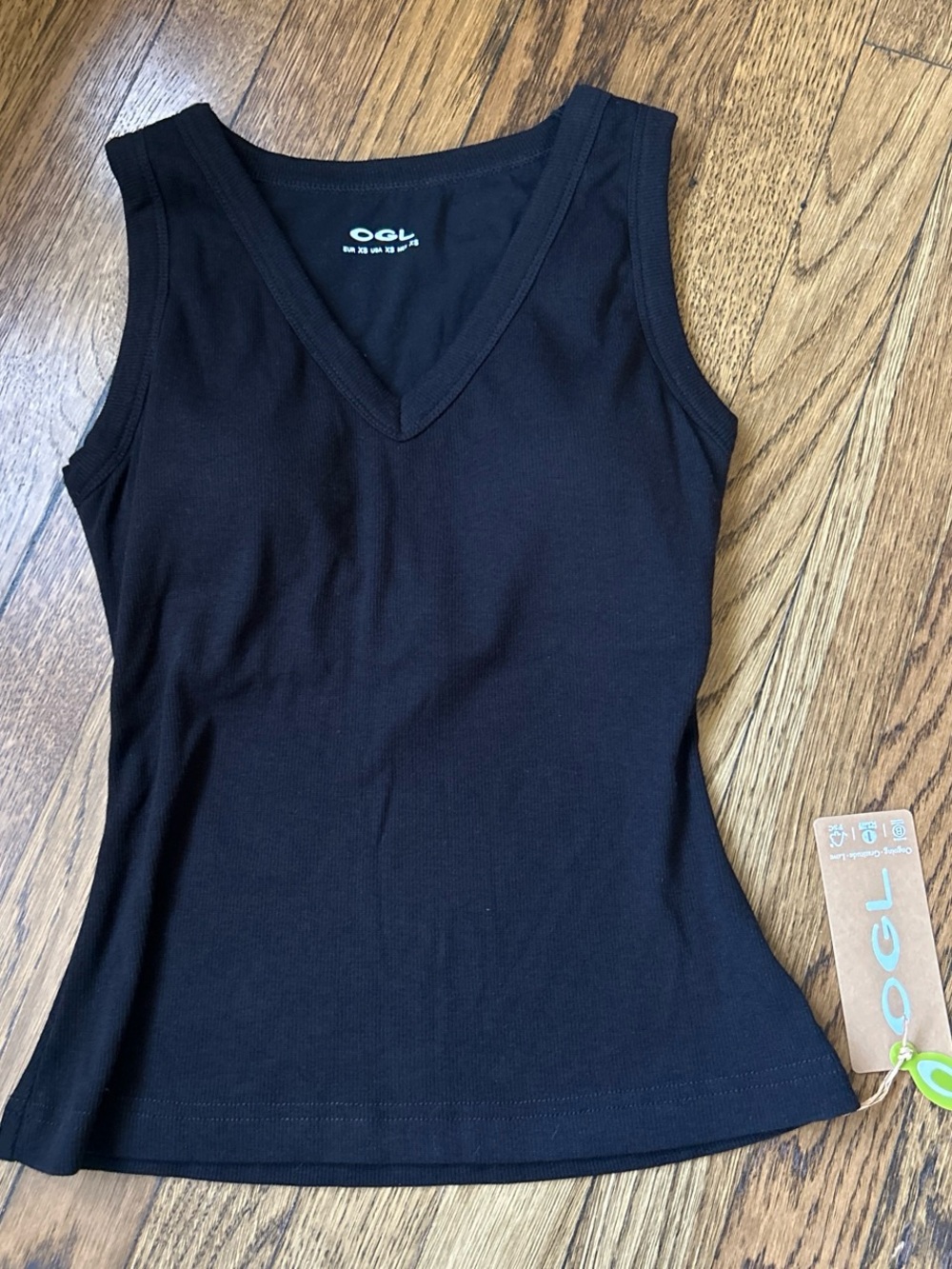 NWT OGL Women's Black V-Neck Tank Top